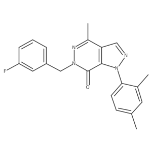 1-(2,4-dimethylphenyl)-6-(3-fluorobenzyl)-4-methyl-1H-pyrazolo[3,4-d]pyridazin-7(6H)-one结构式