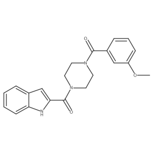 1H-indol-2-yl{4-[(3-methoxyphenyl)carbonyl]piperazin-1-yl}methanone结构式