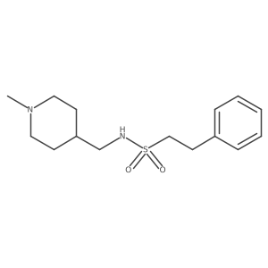 N-((1-methylpiperidin-4-yl)methyl)-2-phenylethanesulfonamide结构式