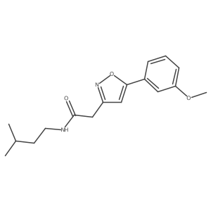 N-isopentyl-2-(5-(3-methoxyphenyl)isoxazol-3-yl)acetamide Structure