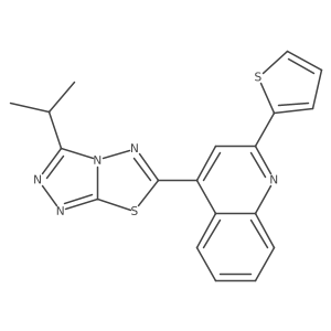 4-(3-Isopropyl[1,2,4]triazolo[3,4-b][1,3,4]thiadiazol-6-yl)-2-(2-thienyl)quinoline Structure