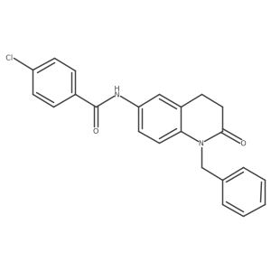 N-(1-benzyl-2-oxo-1,2,3,4-tetrahydroquinolin-6-yl)-4-chlorobenzamide结构式