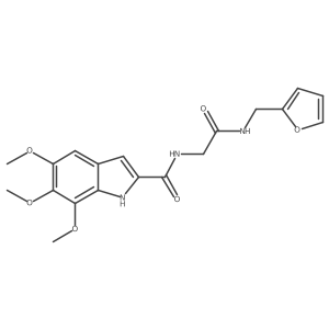 N-{2-[(furan-2-ylmethyl)amino]-2-oxoethyl}-5,6,7-trimethoxy-1H-indole-2-carboxamide Structure