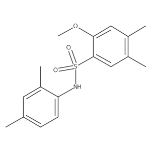 N-(2,4-dimethylphenyl)-2-methoxy-4,5-dimethylbenzenesulfonamide Structure