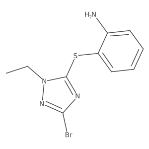 2-[(3-bromo-1-ethyl-1H-1,2,4-triazol-5-yl)sulfanyl]aniline结构式