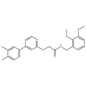 N-(2,3-dimethoxybenzyl)-2-{[4-(3,4-dimethylphenyl)pyrimidin-2-yl]sulfanyl}acetamide Structure