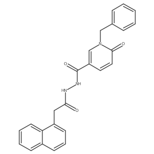 1-benzyl-N'-(2-(naphthalen-1-yl)acetyl)-6-oxo-1,6-dihydropyridine-3-carbohydrazide结构式