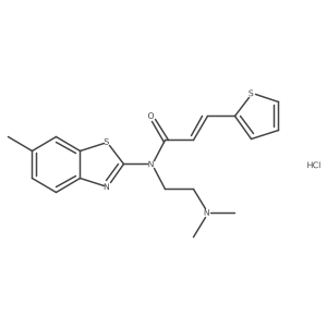 (E)-N-(2-(dimethylamino)ethyl)-N-(6-methylbenzo[d]thiazol-2-yl)-3-(thiophen-2-yl)acrylamide hydrochloride Structure