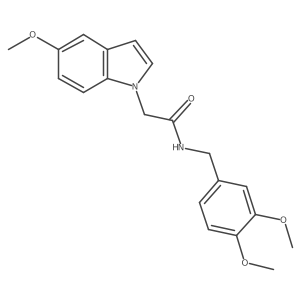 N-(3,4-dimethoxybenzyl)-2-(5-methoxy-1H-indol-1-yl)acetamide结构式