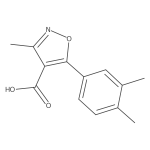 4-Isoxazolecarboxylic acid, 5-(3,4-dimethylphenyl)-3-methyl- Structure