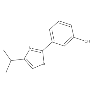 CC(C)c1csc(-c2cccc(O)c2)n1结构式