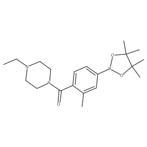 (4-Ethyl-piperazin-1-yl)-[2-methyl-4-(4,4,5,5-tetramethyl-[1,3,2]dioxaborolan-2-yl)-phenyl]-methanone Structure