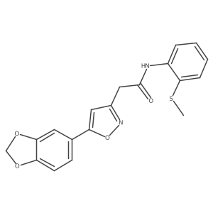 2-(5-(benzo[d][1,3]dioxol-5-yl)isoxazol-3-yl)-N-(2-(methylthio)phenyl)acetamide Structure