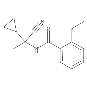N-(1-cyano-1-cyclopropylethyl)-2-(methylsulfanyl)benzamide Structure