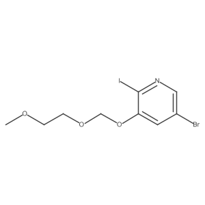 3-((2-Methoxyethoxy)methoxy)-5-bromo-2-iodopyridine Structure