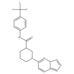 1-([1,2,4]triazolo[4,3-b]pyridazin-6-yl)-N-[4-(trifluoromethyl)phenyl]piperidine-3-carboxamide结构式