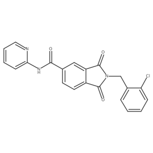 2-(2-chlorobenzyl)-1,3-dioxo-N-(pyridin-2-yl)-2,3-dihydro-1H-isoindole-5-carboxamide Structure