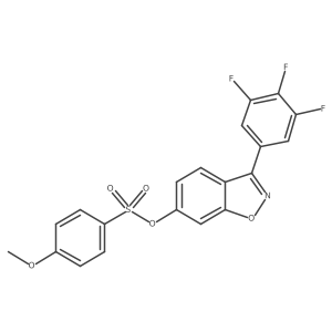 COc1ccc(S(=O)(=O)Oc2ccc3c(-c4cc(F)c(F)c(F)c4)noc3c2)cc1结构式