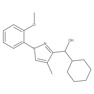 cyclohexyl[1-(2-methoxyphenyl)-4-methyl-1H-pyrazol-3-yl]methanol Structure