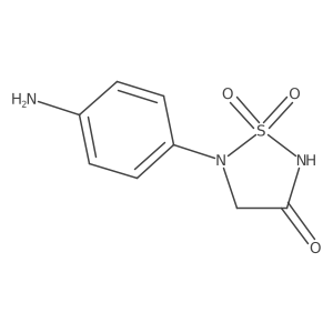 5-(4-Aminophenyl)-1,1-dioxo-[1,2,5]thiadiazolidin-3-one结构式