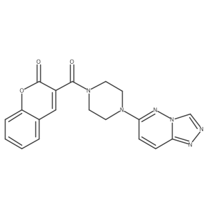 3-(4-([1,2,4]triazolo[4,3-b]pyridazin-6-yl)piperazine-1-carbonyl)-2H-chromen-2-one结构式