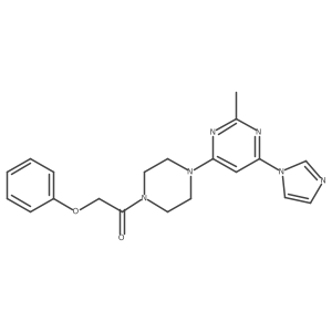 1-(4-(6-(1H-imidazol-1-yl)-2-methylpyrimidin-4-yl)piperazin-1-yl)-2-phenoxyethanone Structure
