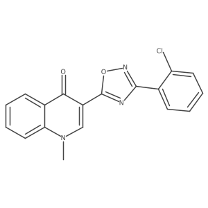 3-[3-(2-chlorophenyl)-1,2,4-oxadiazol-5-yl]-1-methylquinolin-4(1H)-one Structure