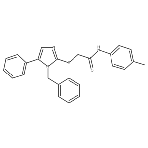 2-((1-benzyl-5-phenyl-1H-imidazol-2-yl)thio)-N-(p-tolyl)acetamide Structure
