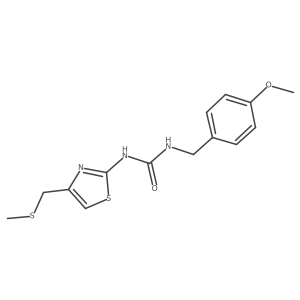 1-(4-Methoxybenzyl)-3-(4-((methylthio)methyl)thiazol-2-yl)urea Structure