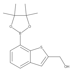 (7-(4,4,5,5-Tetramethyl-1,3,2-dioxaborolan-2-yl)benzo[b]thiophen-2-yl)methanol结构式