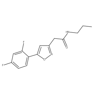 2-(5-(2,4-difluorophenyl)isoxazol-3-yl)-N-propylacetamide结构式