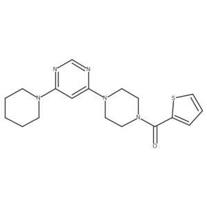(4-(6-(Piperidin-1-yl)pyrimidin-4-yl)piperazin-1-yl)(thiophen-2-yl)methanone Structure