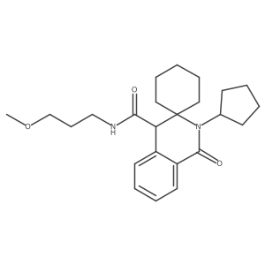 2'-cyclopentyl-N-(3-methoxypropyl)-1'-oxo-1',4'-dihydro-2'H-spiro[cyclohexane-1,3'-isoquinoline]-4'-carboxamide Structure