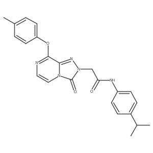 2-[8-(4-methylphenoxy)-3-oxo-2H,3H-[1,2,4]triazolo[4,3-a]pyrazin-2-yl]-N-[4-(propan-2-yl)phenyl]acetamide结构式