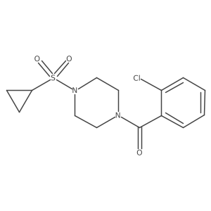 (2-Chlorophenyl)(4-(cyclopropylsulfonyl)piperazin-1-yl)methanone Structure