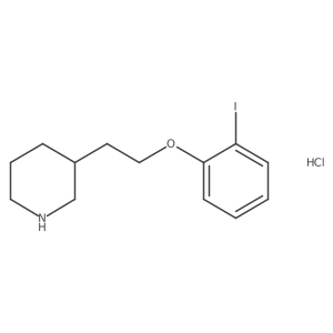 3-[2-(2-Iodophenoxy)ethyl]piperidine hydrochloride结构式