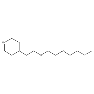 4-(2-(2-(2-Methoxyethoxy)ethoxy)ethyl)piperidine结构式