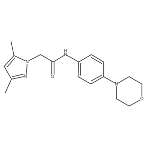 2-(3,5-dimethyl-1H-pyrazol-1-yl)-N-(4-morpholinophenyl)acetamide Structure