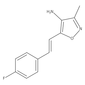 5-[2-(4-Fluorophenyl)ethenyl]-3-methyl-1,2-oxazol-4-amine结构式