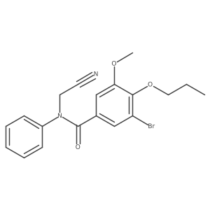 3-bromo-N-(cyanomethyl)-5-methoxy-N-phenyl-4-propoxybenzamide结构式