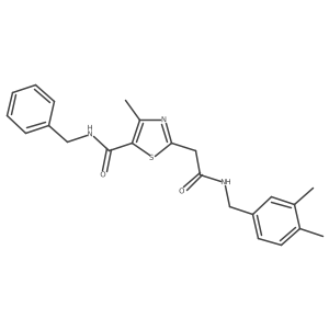 N-benzyl-2-({[(3,4-dimethylphenyl)methyl]carbamoyl}methyl)-4-methyl-1,3-thiazole-5-carboxamide Structure