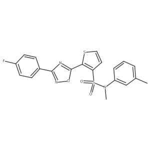 2-[3-(4-fluorophenyl)-1,2,4-oxadiazol-5-yl]-N-methyl-N-(3-methylphenyl)thiophene-3-sulfonamide Structure