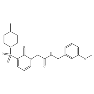 N-(3-methoxybenzyl)-2-(3-((4-methylpiperidin-1-yl)sulfonyl)-2-oxopyridin-1(2H)-yl)acetamide Structure