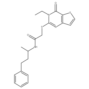 2-({3-ethyl-4-oxo-3H,4H-thieno[3,2-d]pyrimidin-2-yl}sulfanyl)-N-(4-phenylbutan-2-yl)acetamide Structure