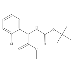 Methyl 2-{[(tert-butoxy)carbonyl]amino}-2-(2-chlorophenyl)acetate结构式