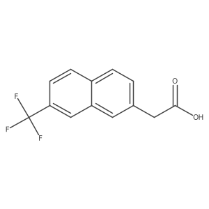 2-(Trifluoromethyl)naphthalene-7-acetic acid结构式