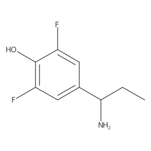 4-(1-Aminopropyl)-2,6-difluorophenol Structure