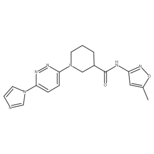 1-(6-(1H-imidazol-1-yl)pyridazin-3-yl)-N-(5-methylisoxazol-3-yl)piperidine-3-carboxamide Structure