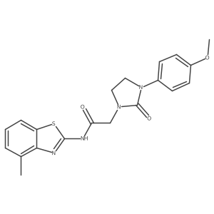 2-(3-(4-methoxyphenyl)-2-oxoimidazolidin-1-yl)-N-(4-methylbenzo[d]thiazol-2-yl)acetamide结构式