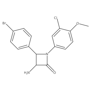 3-Amino-4-(4-bromophenyl)-1-(3-chloro-4-methoxyphenyl)azetidin-2-one结构式